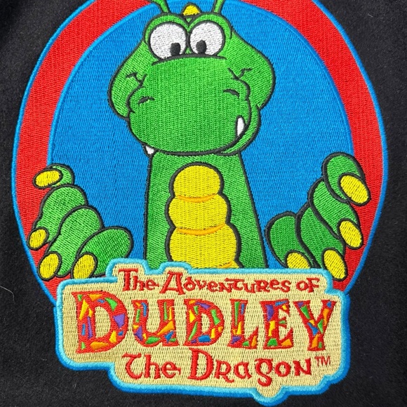 Vintage The Adventures of Dudley The Dragon Kids TV Show Leather Varsity Jacket - Picture 7 of 7